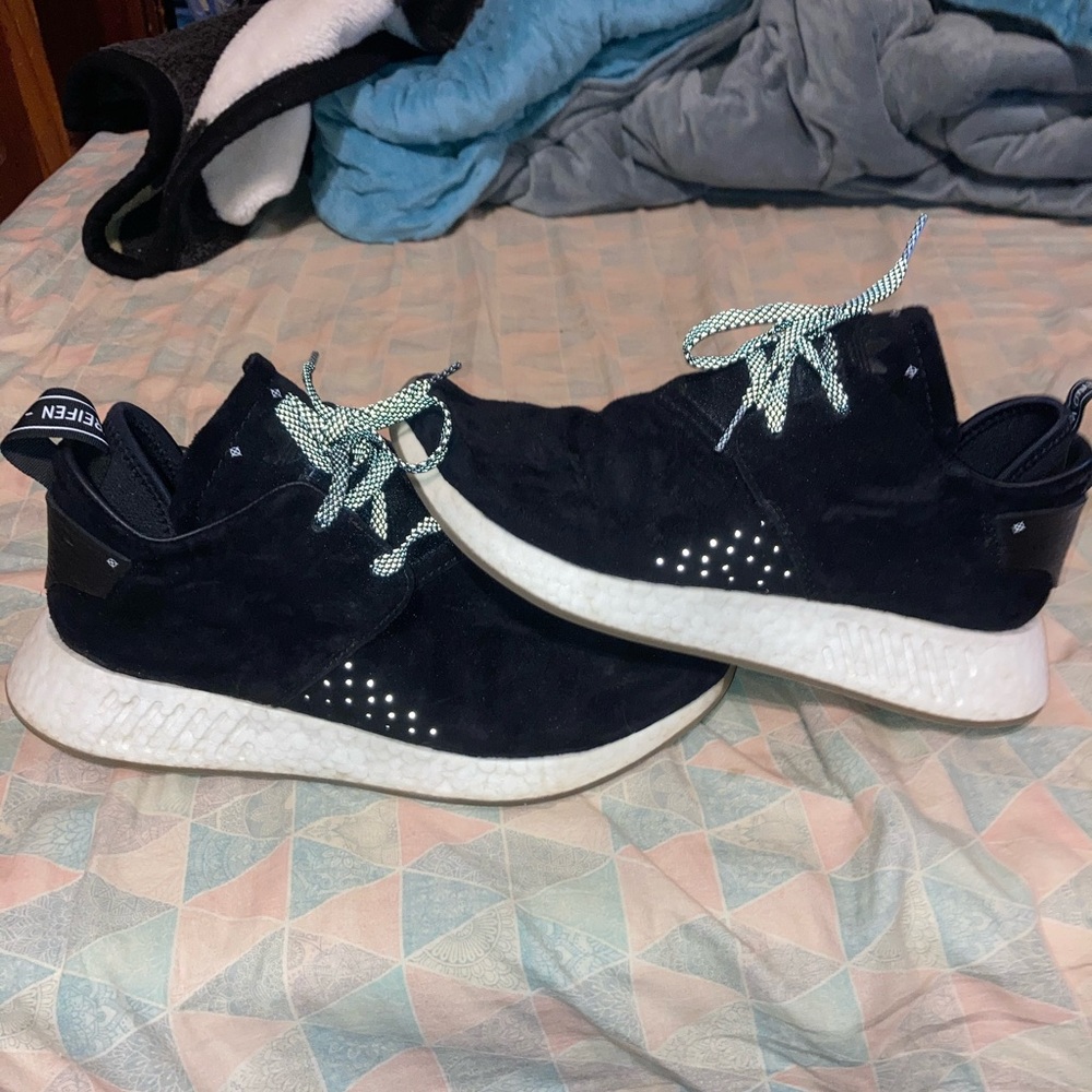 Adidas nmd black suade